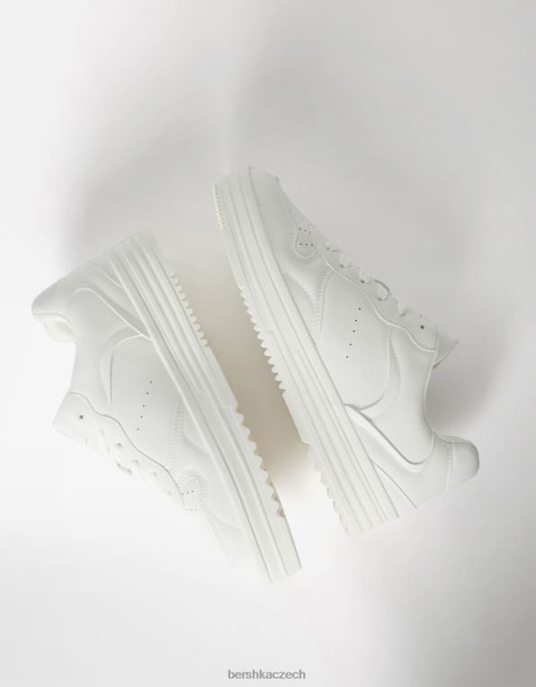 muži Bershka vícevrstvé tenisky P88443460 obuv bílý