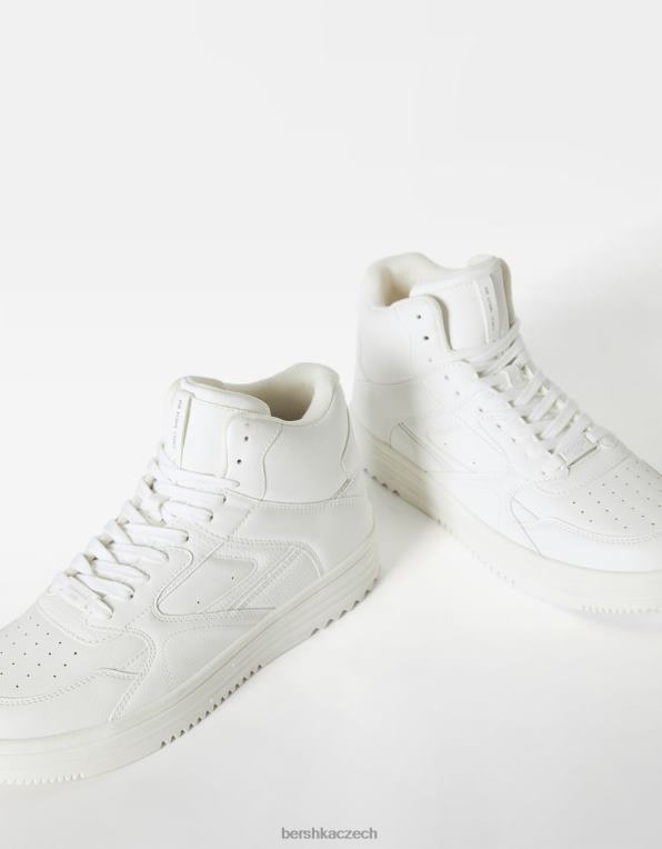 muži Bershka vysoké tenisky P88443464 obuv bílý