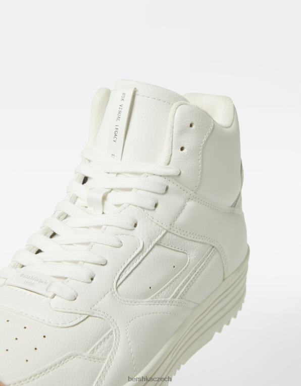 muži Bershka vysoké tenisky P88443464 obuv bílý