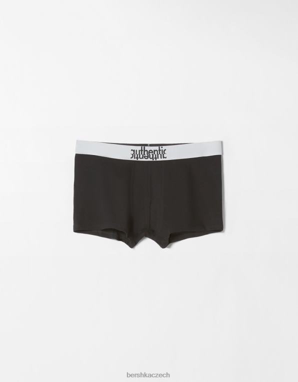 muži Bershka sada 3 boxerek s nápisem P88443430 Příslušenství Černá