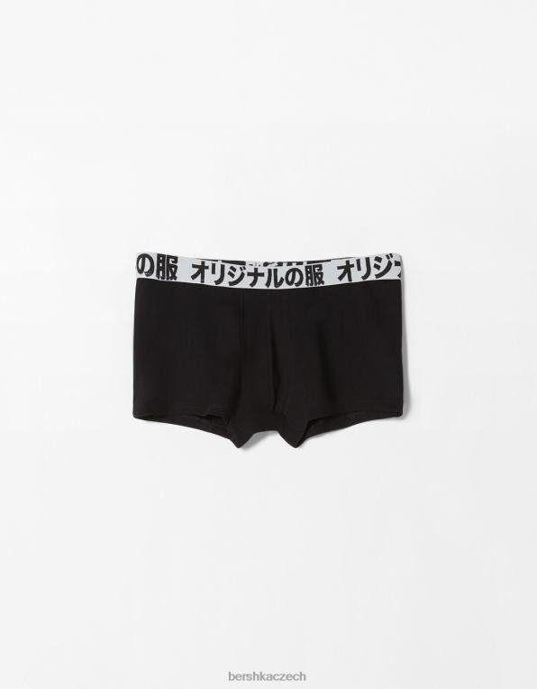 muži Bershka sada 3 boxerek s nápisem P88443432 Příslušenství Černá