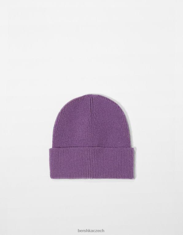 muži Bershka krátká čepice P88443619 Příslušenství fialový