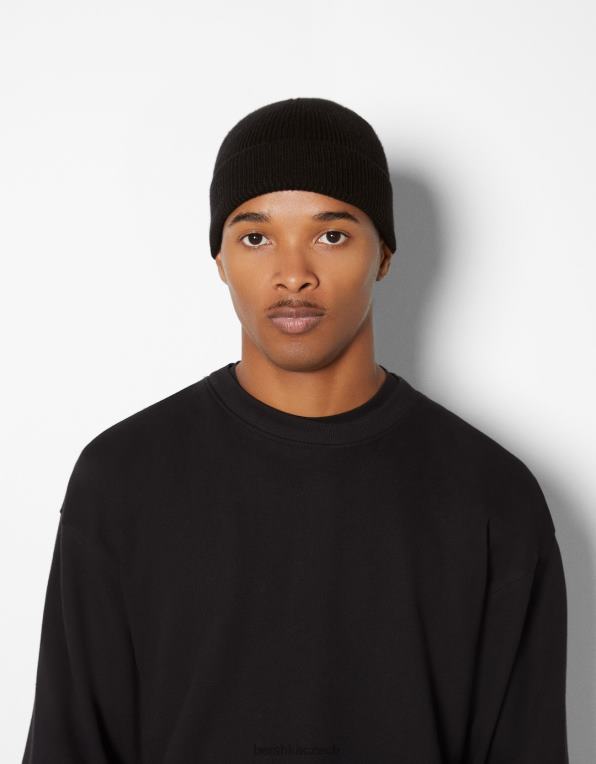 muži Bershka krátká čepice P88443623 Příslušenství Černá