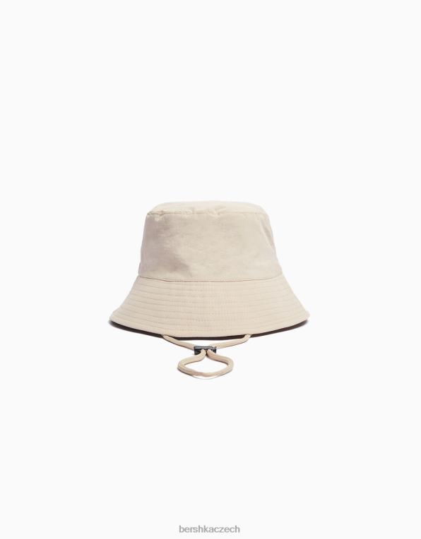 muži Bershka nylonová čepice do deště s popruhy P88443611 Příslušenství bílý