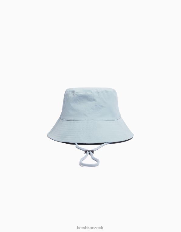 muži Bershka nylonová čepice do deště s popruhy P88443613 Příslušenství modrý