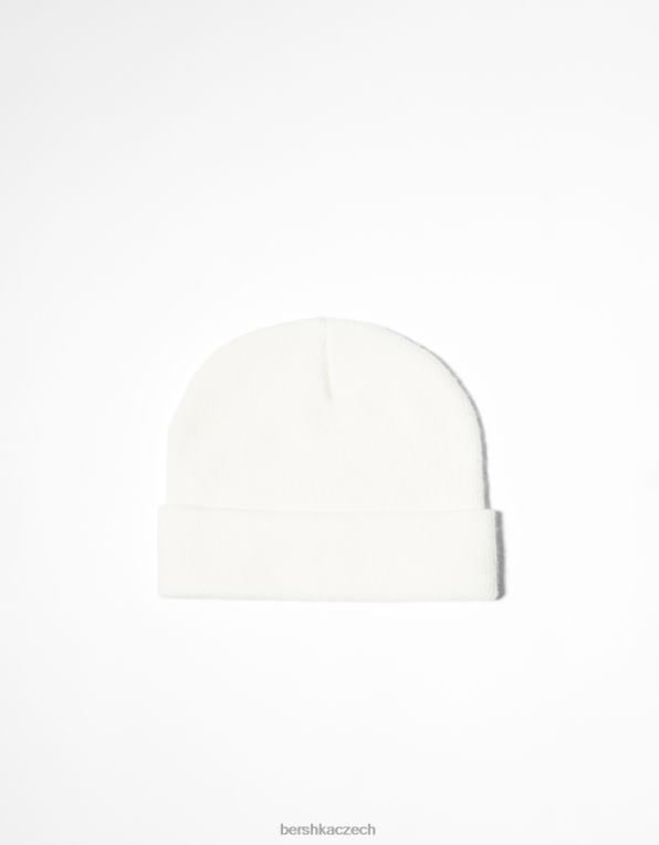 muži Bershka základní čepice P88443625 Příslušenství bílý