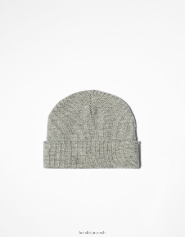 muži Bershka základní čepice P88443626 Příslušenství Šedá