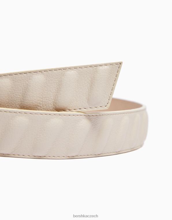 muži Bershka pásek z umělé kůže P88443633 Příslušenství krém