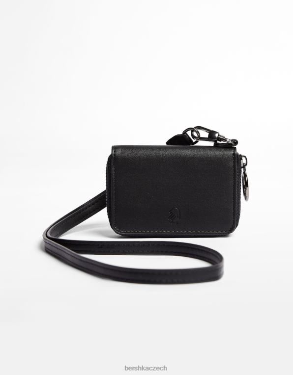 muži Bershka peněženka na mince s uchem P88443607 Příslušenství Černá