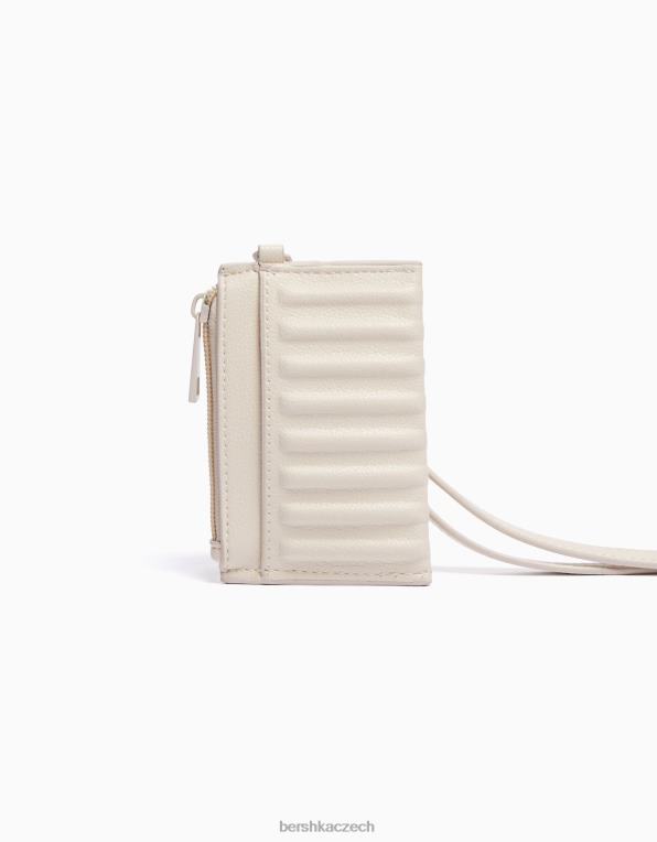 muži Bershka pouzdro na karty z umělé kůže s páskem P88443609 Příslušenství krém