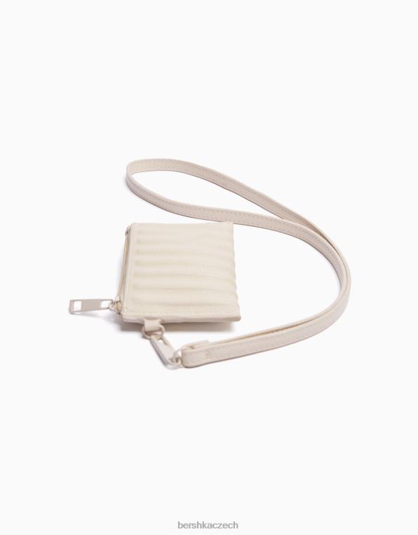 muži Bershka pouzdro na karty z umělé kůže s páskem P88443609 Příslušenství krém