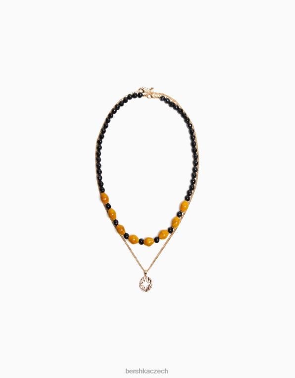 muži Bershka náhrdelník z korálků P88443672 Příslušenství Černá