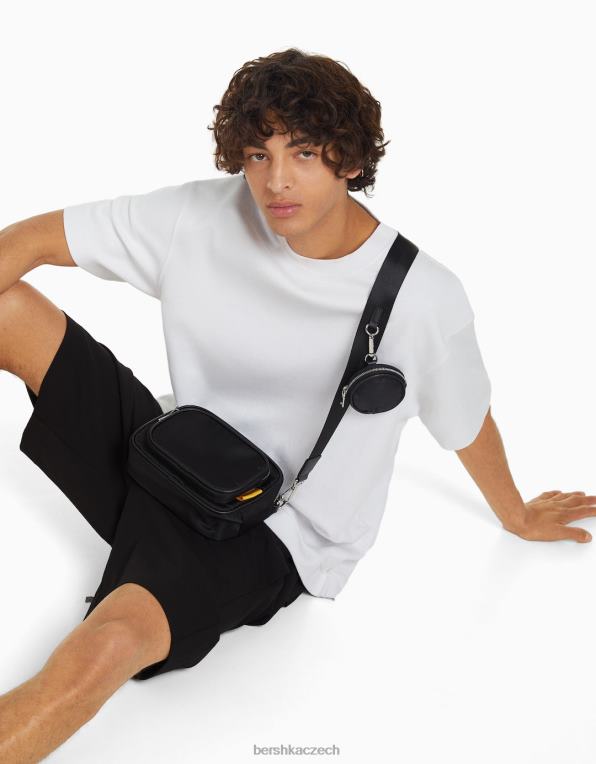 muži Bershka crossbody kabelka P88443601 Příslušenství Černá