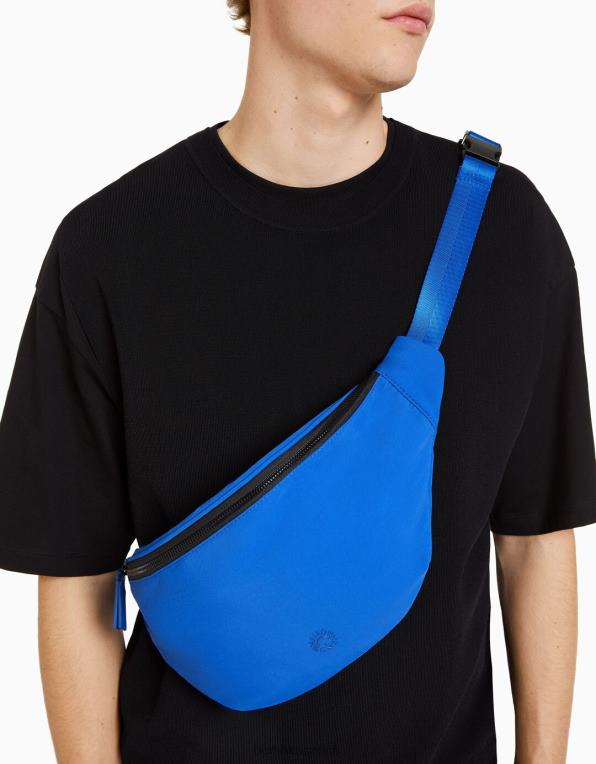 muži Bershka technický fanny pack P88443596 Příslušenství modrý