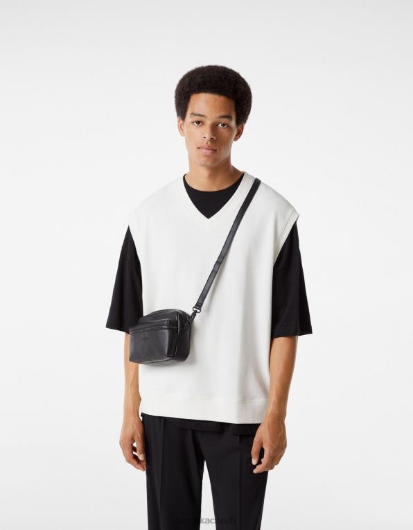 muži Bershka základní crossbody kabelka P88443592 Příslušenství Černá