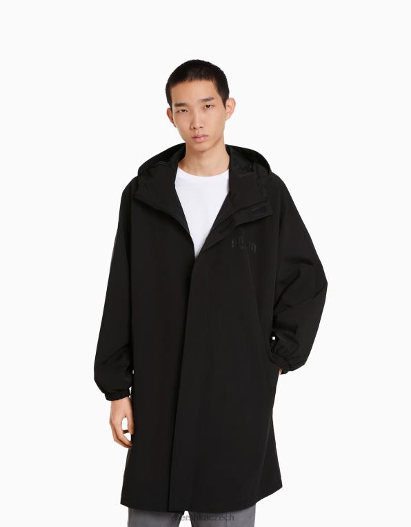 muži Bershka oversize bunda P88443066 oblečení Černá