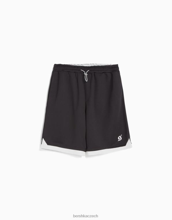 muži Bershka Set síťovaného trička a bermud P88443410 oblečení Šedá