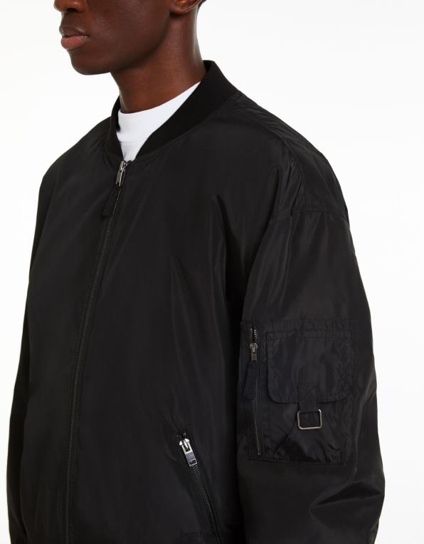 muži Bershka lehký bomber P88443050 oblečení Černá