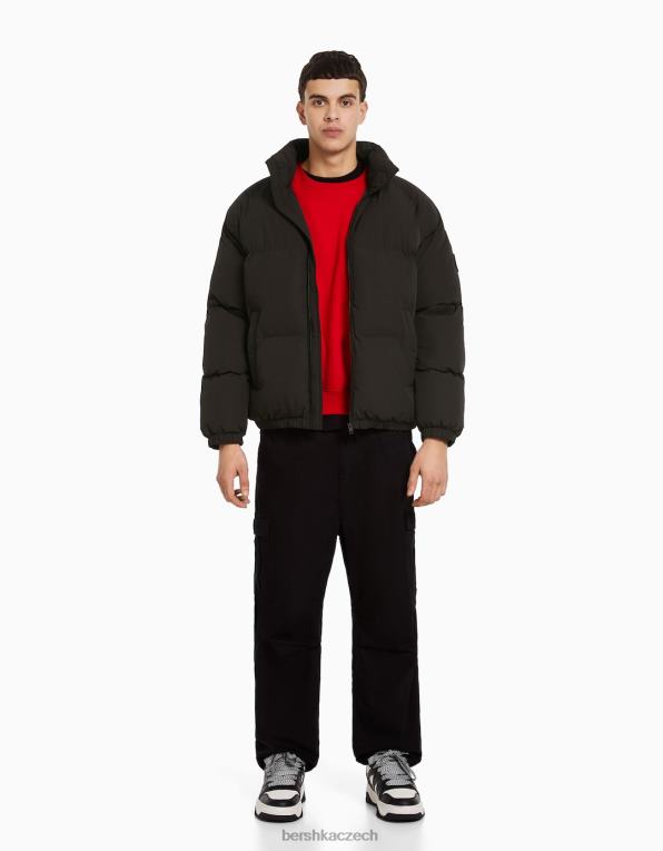 muži Bershka nafukovací bunda P88443069 oblečení Černá