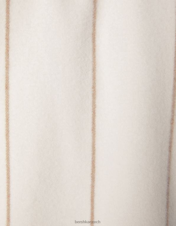 muži Bershka pruhované tílko P88442938 oblečení krém