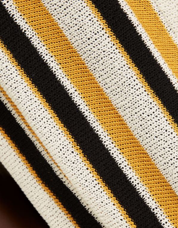 muži Bershka rustikální košile s krátkým rukávem se svislým pruhovaným potiskem P88442898 oblečení hořčice