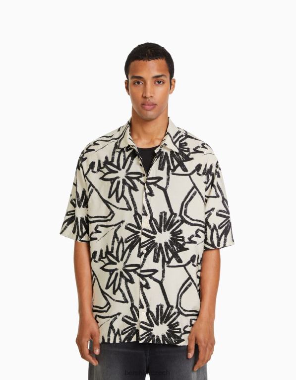 muži Bershka rustikální triko s krátkým rukávem P88442892 oblečení jiný