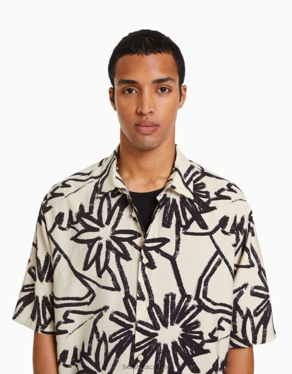 muži Bershka rustikální triko s krátkým rukávem P88442892 oblečení jiný