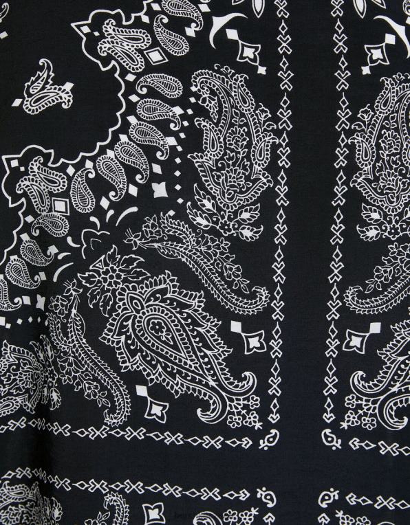 muži Bershka triko s paisley potiskem s krátkým rukávem P88442870 oblečení bílý černý