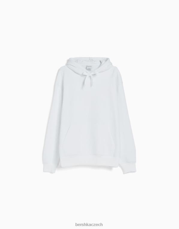 muži Bershka mikina P88443438 oblečení bílý