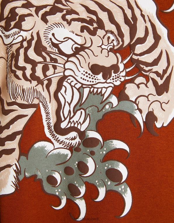 muži Bershka mikina s tygřím vzorem P88442966 oblečení velbloud