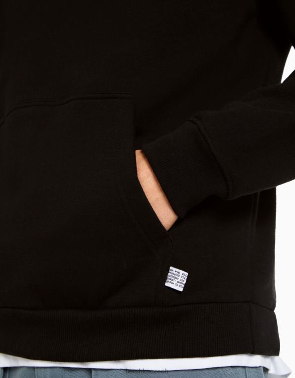 muži Bershka oversize mikina s kapucí P88442952 oblečení Černá