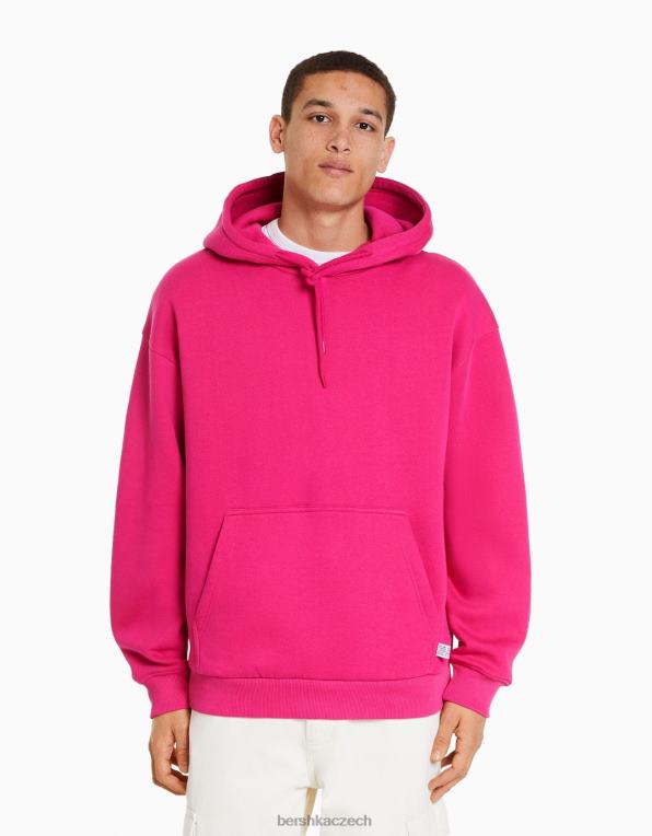 muži Bershka oversize mikina s kapucí P88442955 oblečení fuchsie
