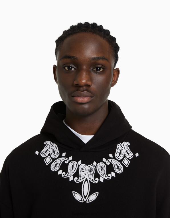 muži Bershka oversize mikina s paisley potiskem P88442982 oblečení Černá