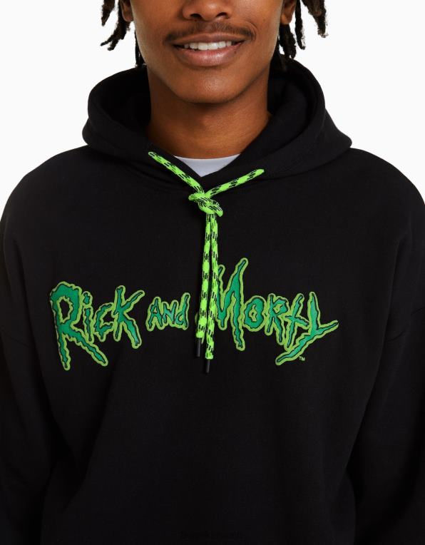 muži Bershka mikina s rick & morty potiskem P88442973 oblečení Černá