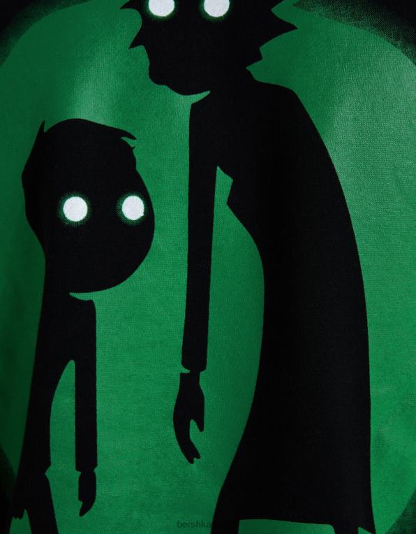 muži Bershka mikina s rick & morty potiskem P88442973 oblečení Černá