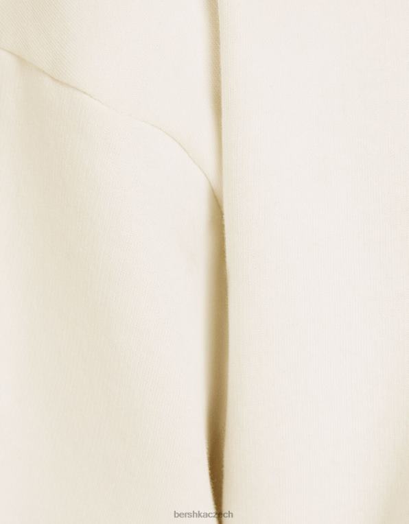 muži Bershka oversize mikina s výstřihem P88442995 oblečení špinavě bílé