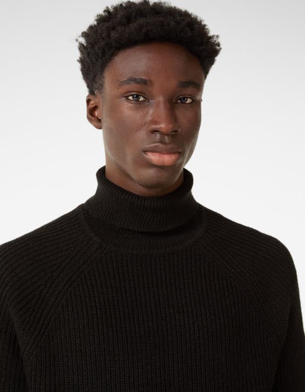 muži Bershka rolák P88443018 oblečení Černá