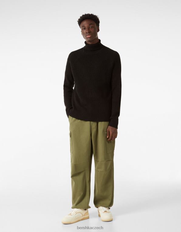 muži Bershka rolák P88443018 oblečení Černá