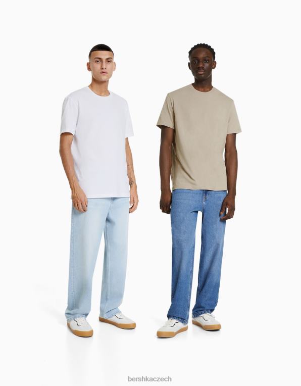 muži Bershka 2 balení triček s krátkým rukávem běžného střihu P88442653 oblečení vícebarevný