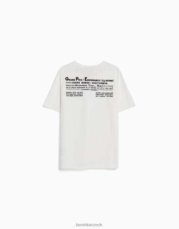 muži Bershka Tričko s krátkým rukávem 24h le regular fit P88442818 oblečení krém