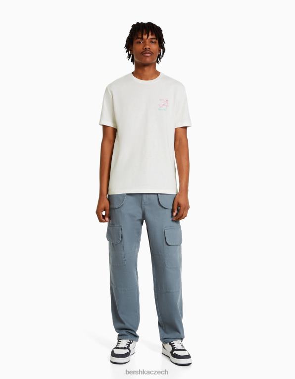 muži Bershka Tričko s krátkým rukávem s klasickým potiskem rick & morty P88442855 oblečení bílý