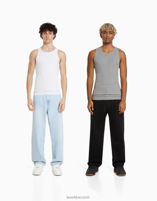 muži Bershka balení 2 tílek P88442804 oblečení vícebarevný