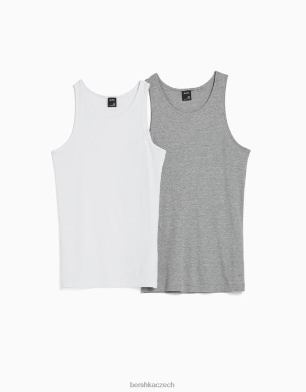 muži Bershka balení 2 tílek P88442804 oblečení vícebarevný