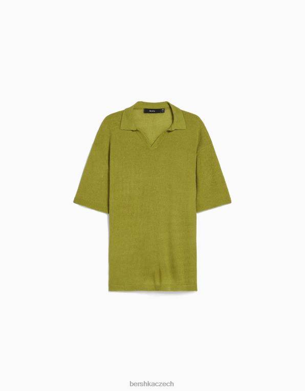 muži Bershka polokošile s krátkým rukávem P88442775 oblečení zelená