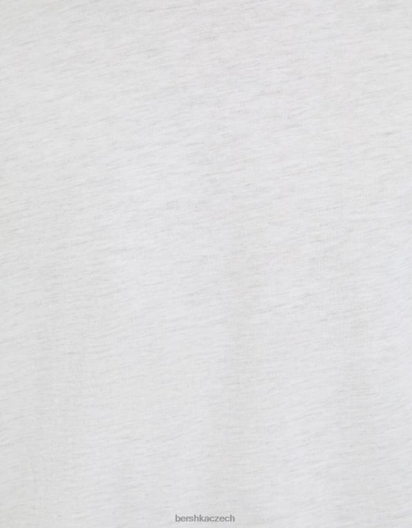 muži Bershka tričko s krátkým rukávem běžného střihu P88442793 oblečení Šedá