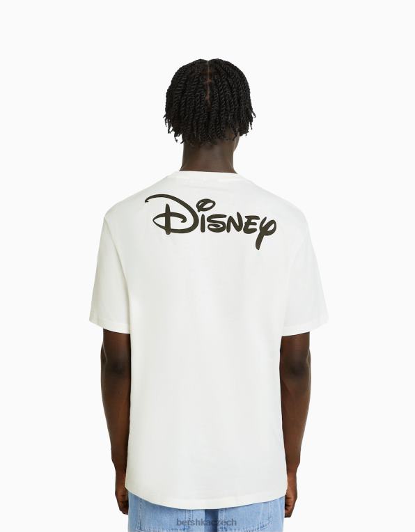 muži Bershka uvolněné tričko s potiskem disney P88442694 oblečení bílý