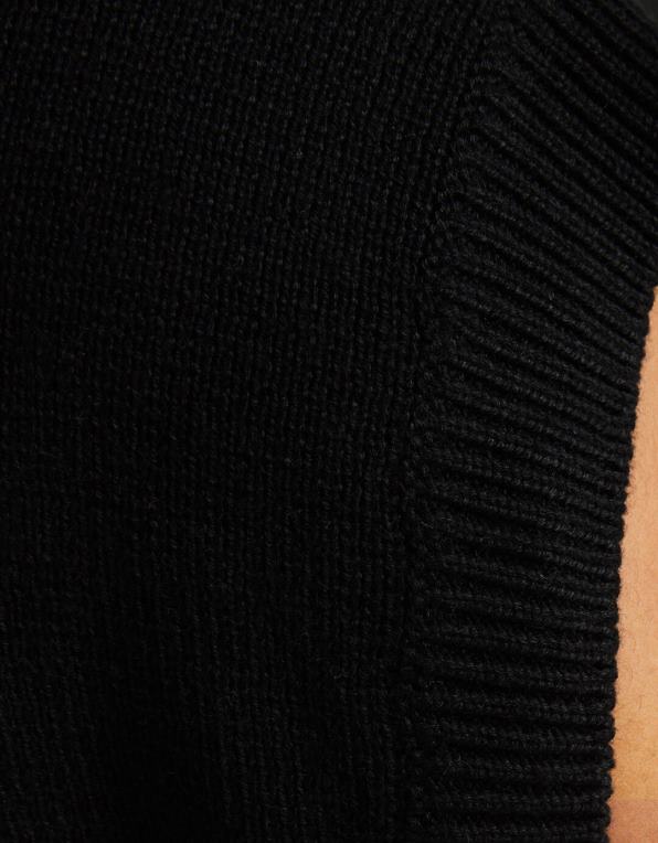 muži Bershka pletená vesta s kapucí P88443012 oblečení Černá