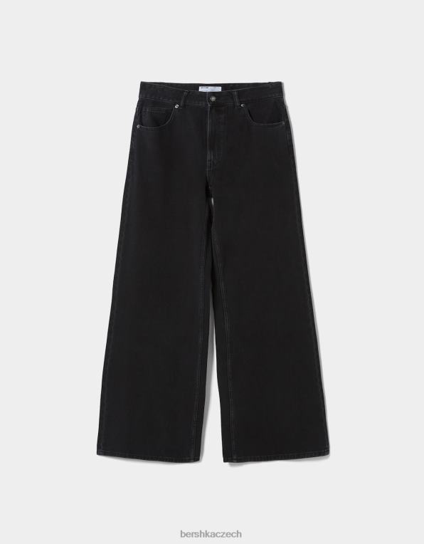 unisex Bershka široké džíny P88443981 oblečení Černá
