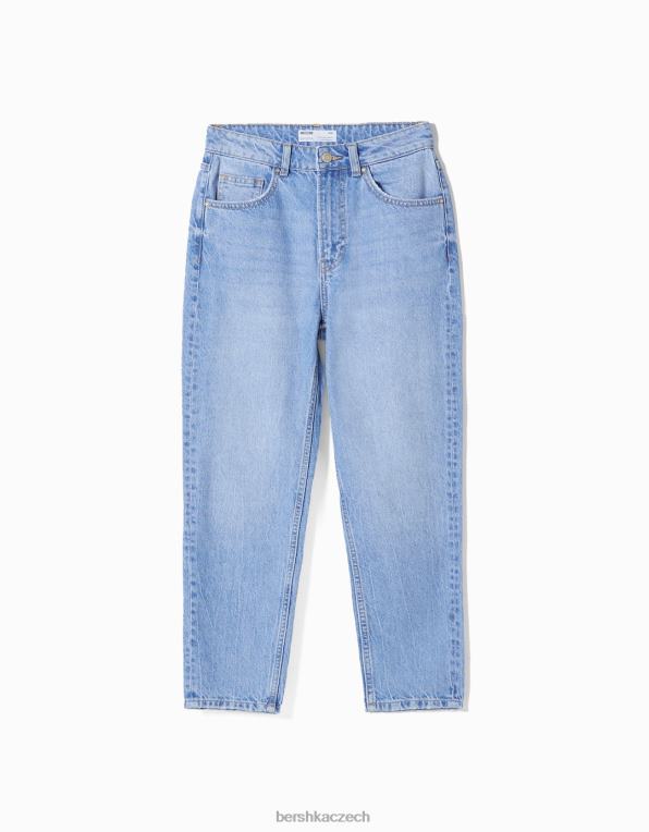 unisex Bershka máma džíny P88443938 oblečení světle modrá