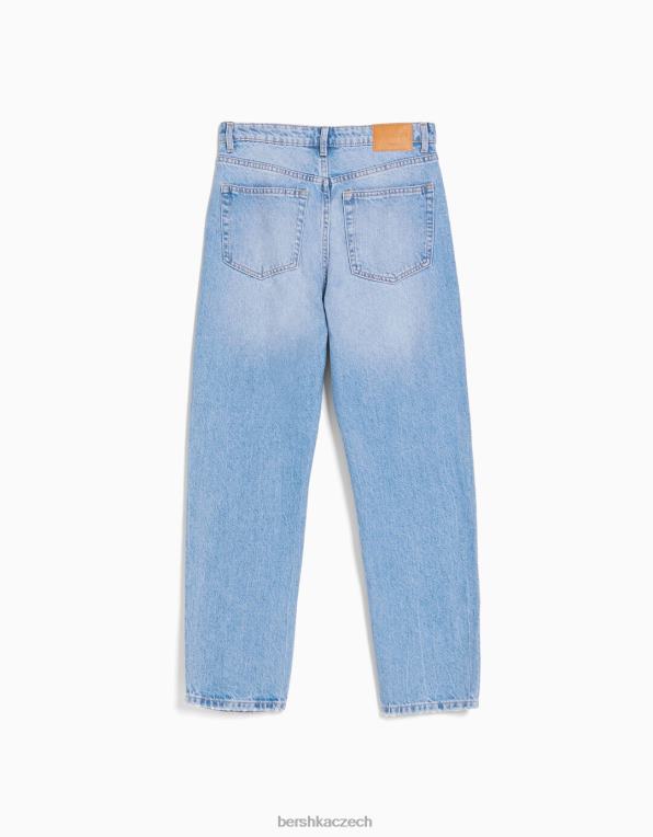 unisex Bershka máma džíny P88443938 oblečení světle modrá